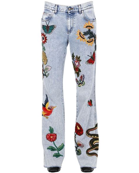 embroidered gucci patch jeans instagram|gucci jeans net a porter.